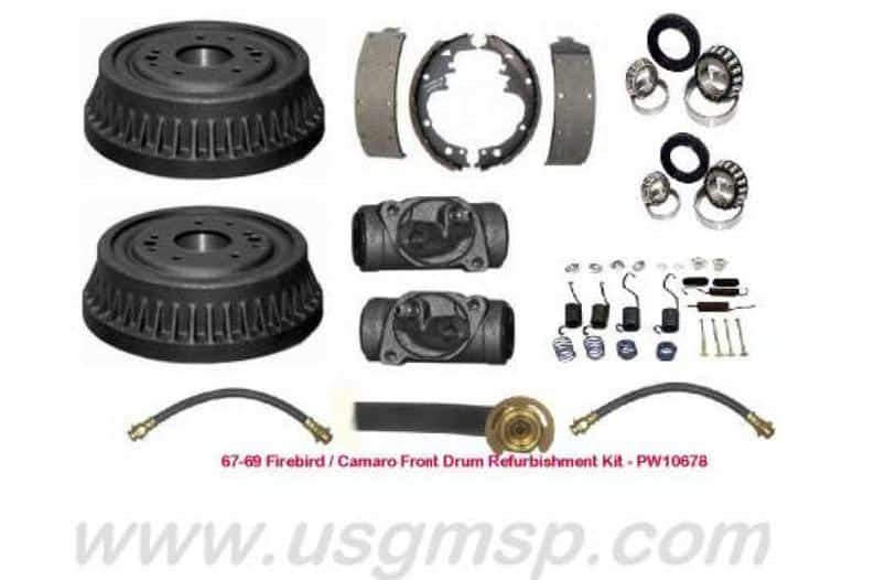 A Drum brake Refurbishment Kit: 67-9 Firebird / Camaro